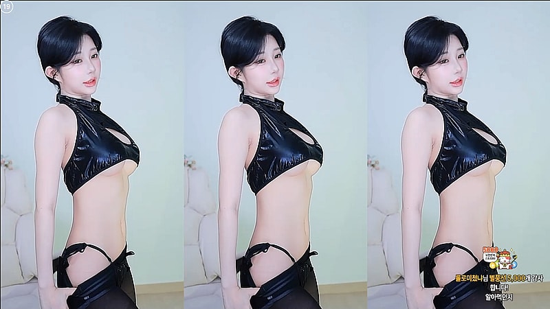 Black Stockings 언더붑 Slim 몸매 BJㅊㅈ인
