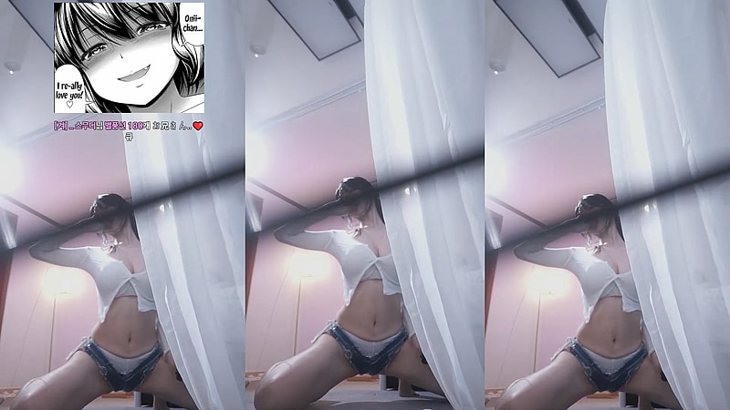 BJ겨ㅇㄷ 흰색 팬티가 보이는 청Shorts Hot팬츠