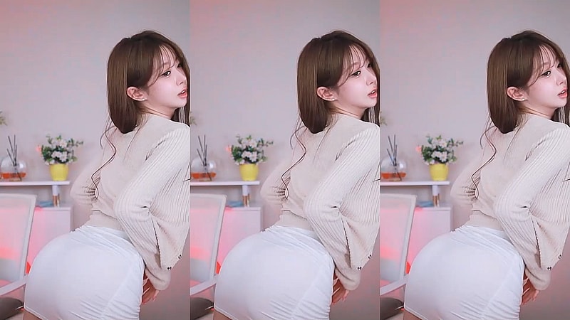 팬티가 비치는 미시룩 원피스 존예 BJㅅㅎ빈