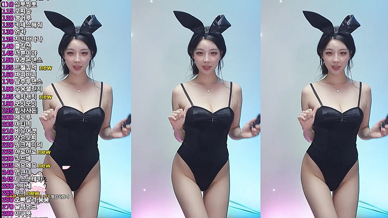 바니걸 코스프레 하이레그 BJㅅ린 리액션컷