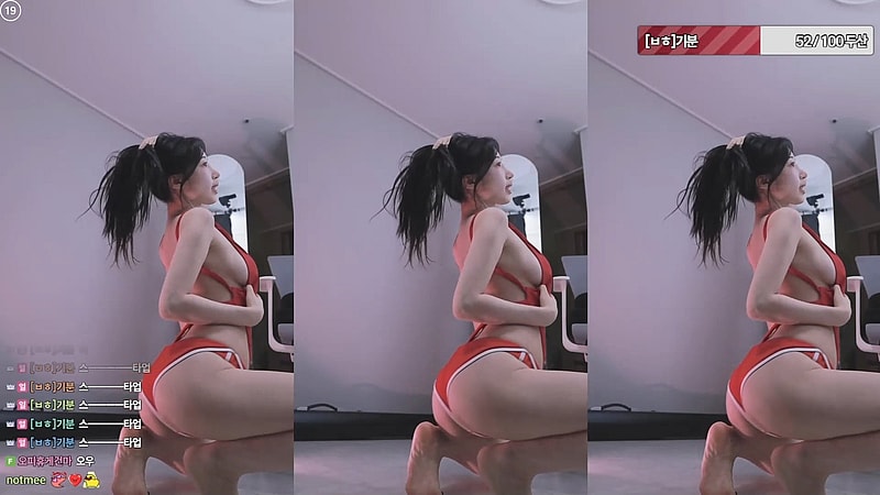 빨간 돌핀팬츠 BJㅂ하 Sexy 의상 Highlight