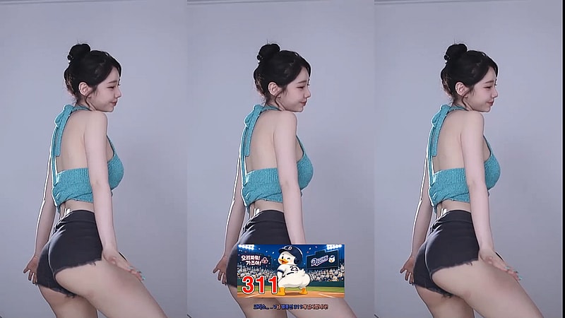 존예 여캠 BJㄱ화 Hot팬츠 Sexy Cleavage Under Butt