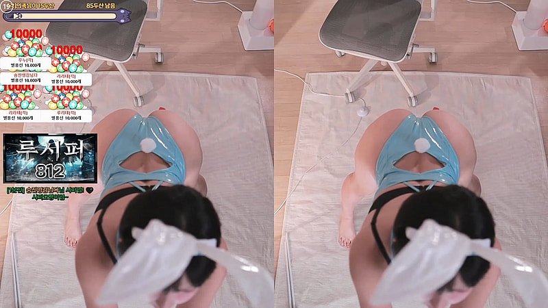 바니걸 BJㅇㅈ각 에나멜 High Leg 의상 방송